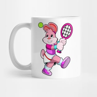 Rabbit at Tennis with Tennis racket & Tennis ball Mug